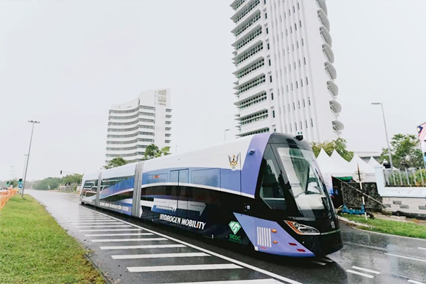 中車自主研發！全球首列氫能源智軌電車在馬來西亞正式試跑
