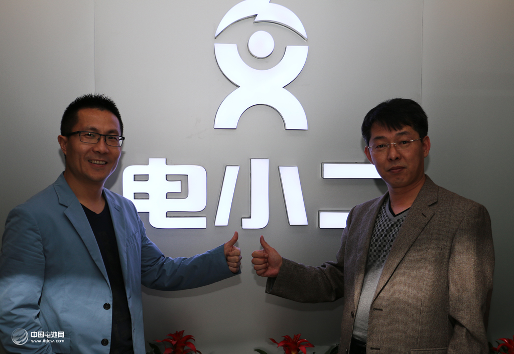 中國(guó)電池網(wǎng)CEO于清教與電小二董事長(zhǎng)孫中偉