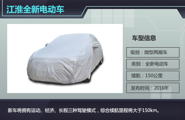 江淮微型電動車電池續航150km 將于明年發布