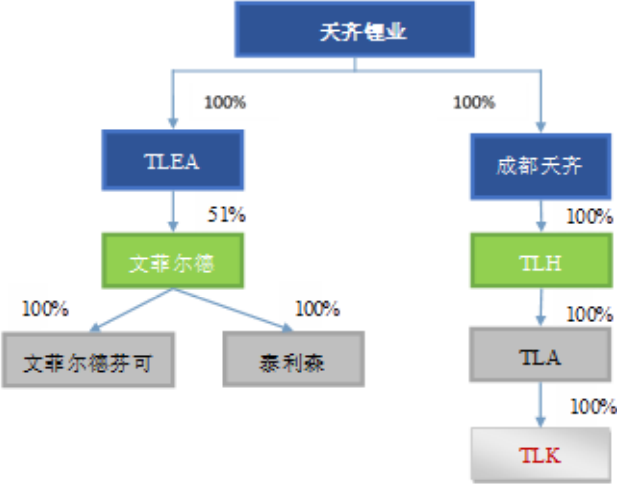 本次交易前，TLEA及相關標的的主要股權結構