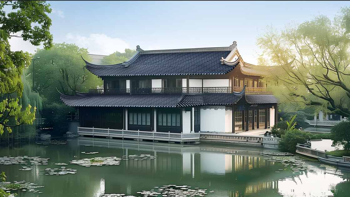圖：華寶新能美學(xué)曲面光伏瓦應(yīng)用場(chǎng)景